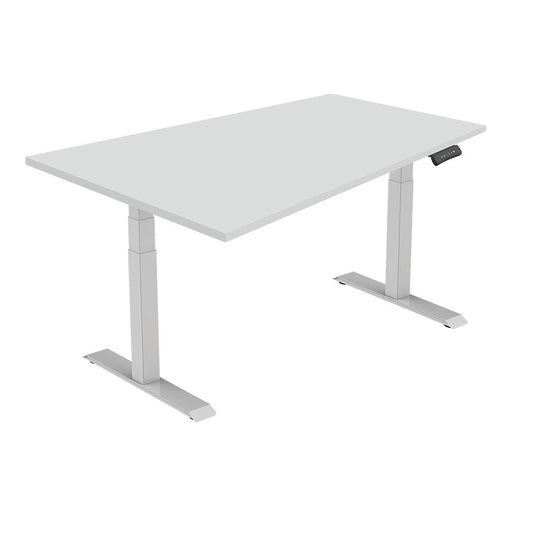 LASER PLUS - Höhenverstellbarer Premium Schreibtisch ODIN Grau - Lichtgrau